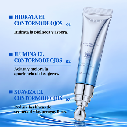 Crema contorno de ojos con cafeína y aplicador metálico