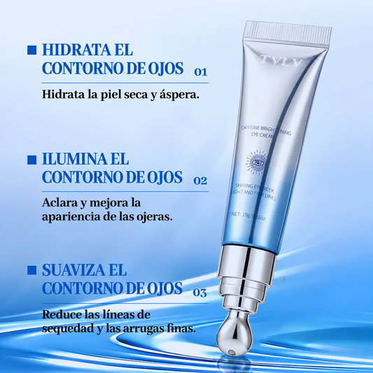 Crema contorno de ojos con cafeína y aplicador metálico